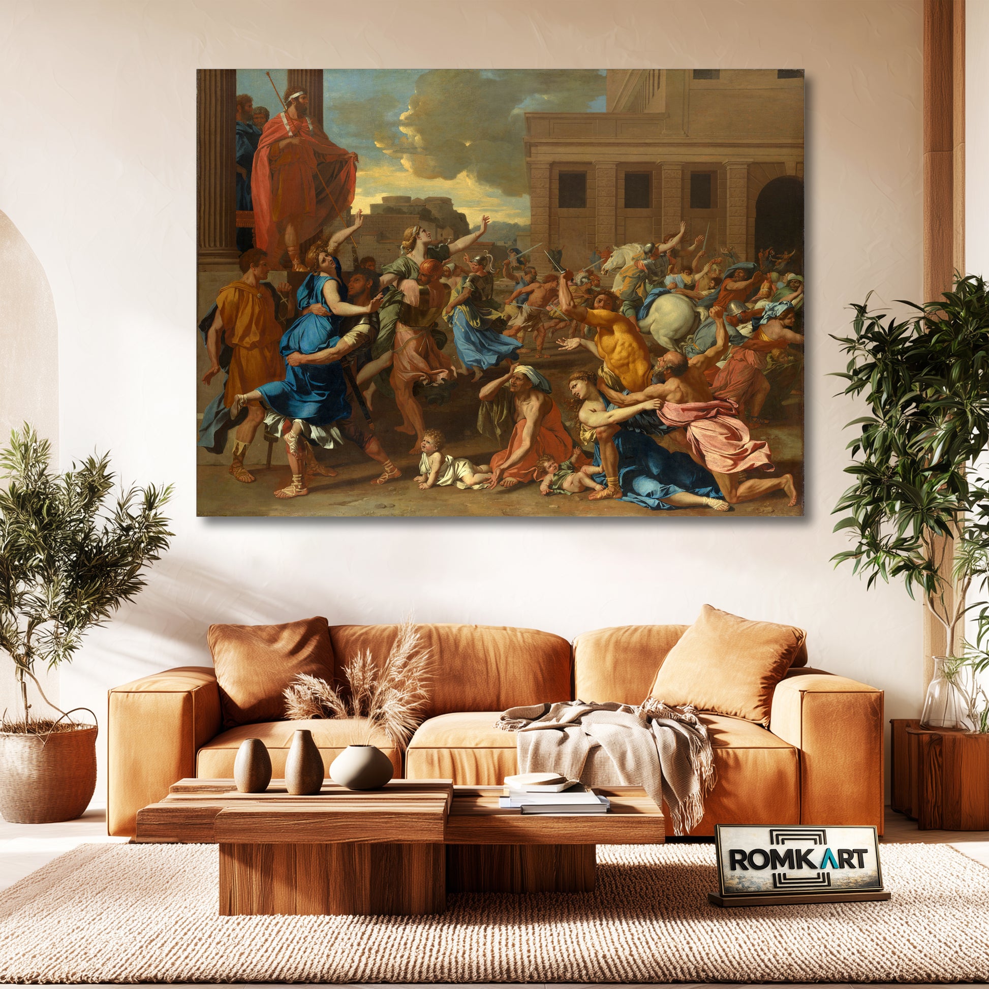 Nicolas Poussin The Abduction Of The Sabine Women 1633 – Reproduction