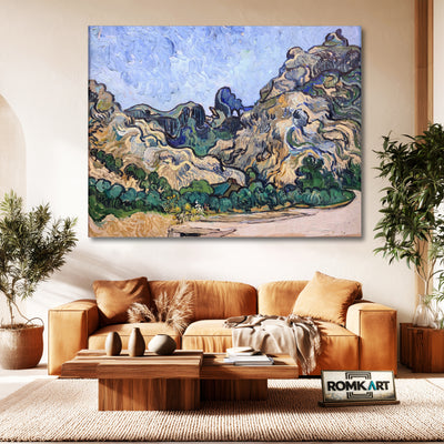 Vincent Van Gogh Mountains At Saint-rmy 1889 – Reproduction