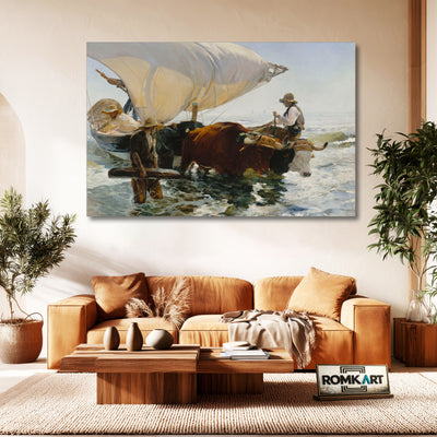 Joaquin Sorolla The Return From Fishing 1894 – Reproduction