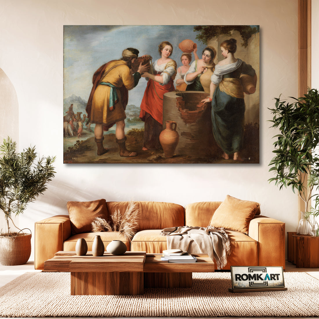 Bartolom Esteban Murillo Rebecca And Eliezer 1660 – Reproduction