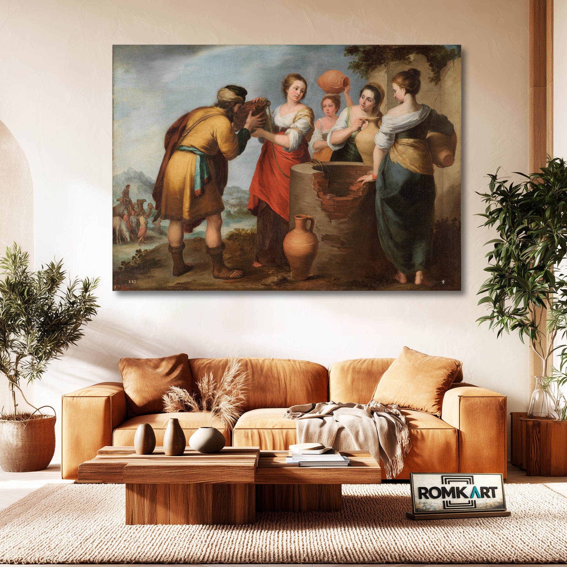 Bartolom Esteban Murillo Rebecca And Eliezer 1660 – Reproduction
