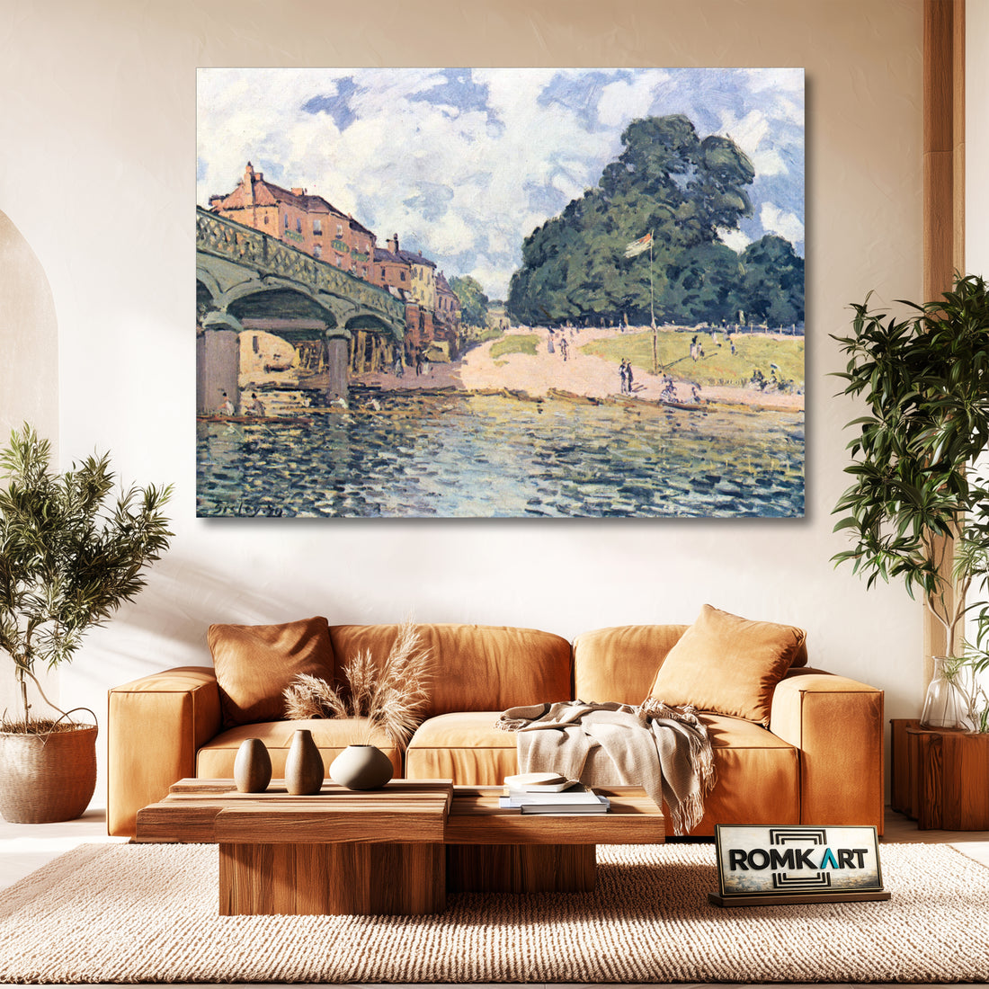 Alfred Sisley Bridge At Hampton Court 1874 – Reproduction