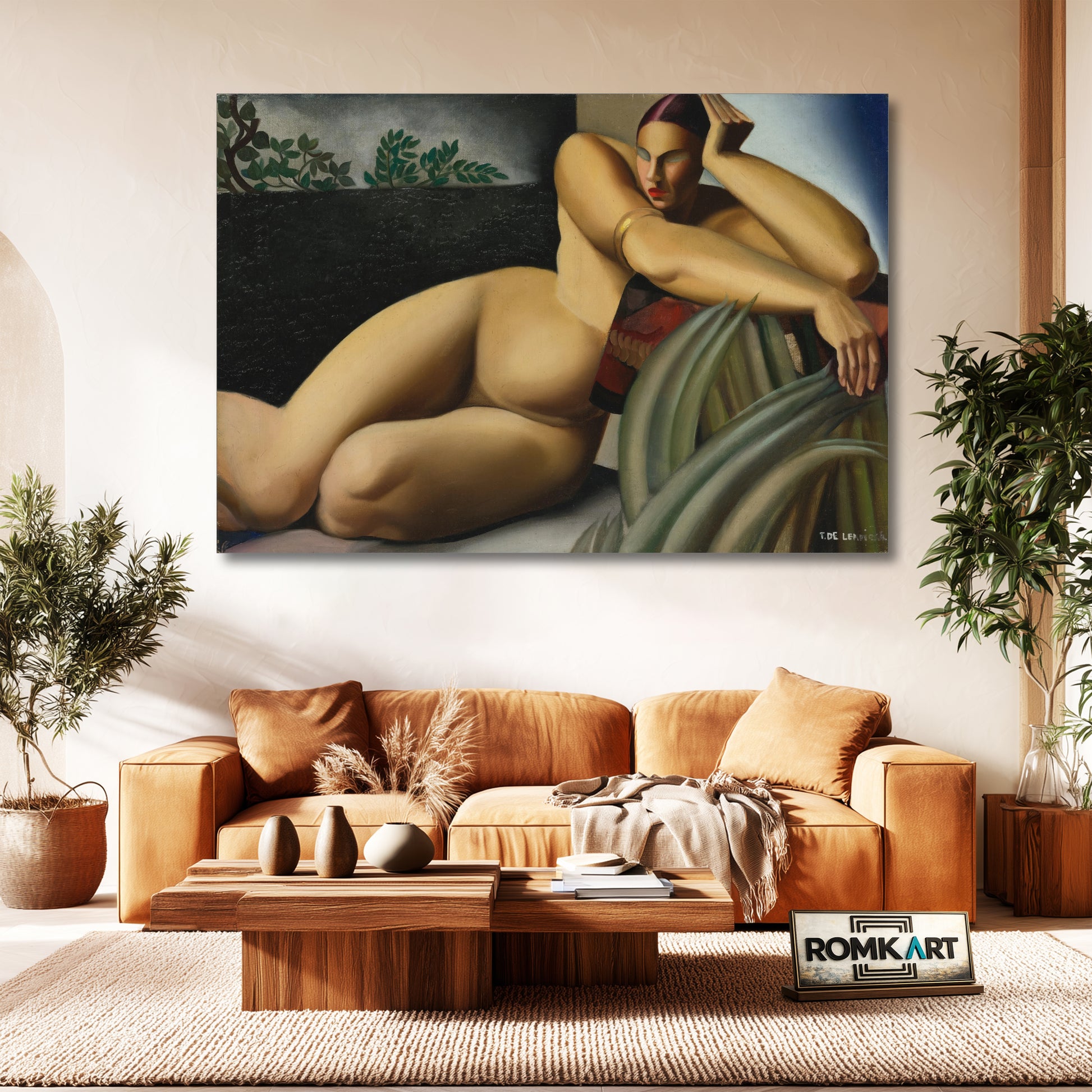 Tamara De Lempicka Nude On A Terrace 1925 – Reproduction