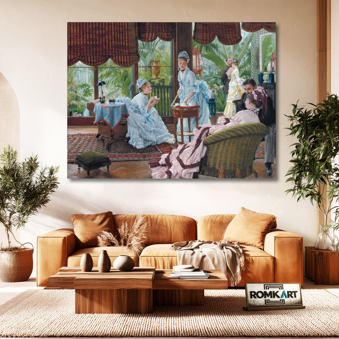 James Tissot In The Conservatory 1867 – Reproduction