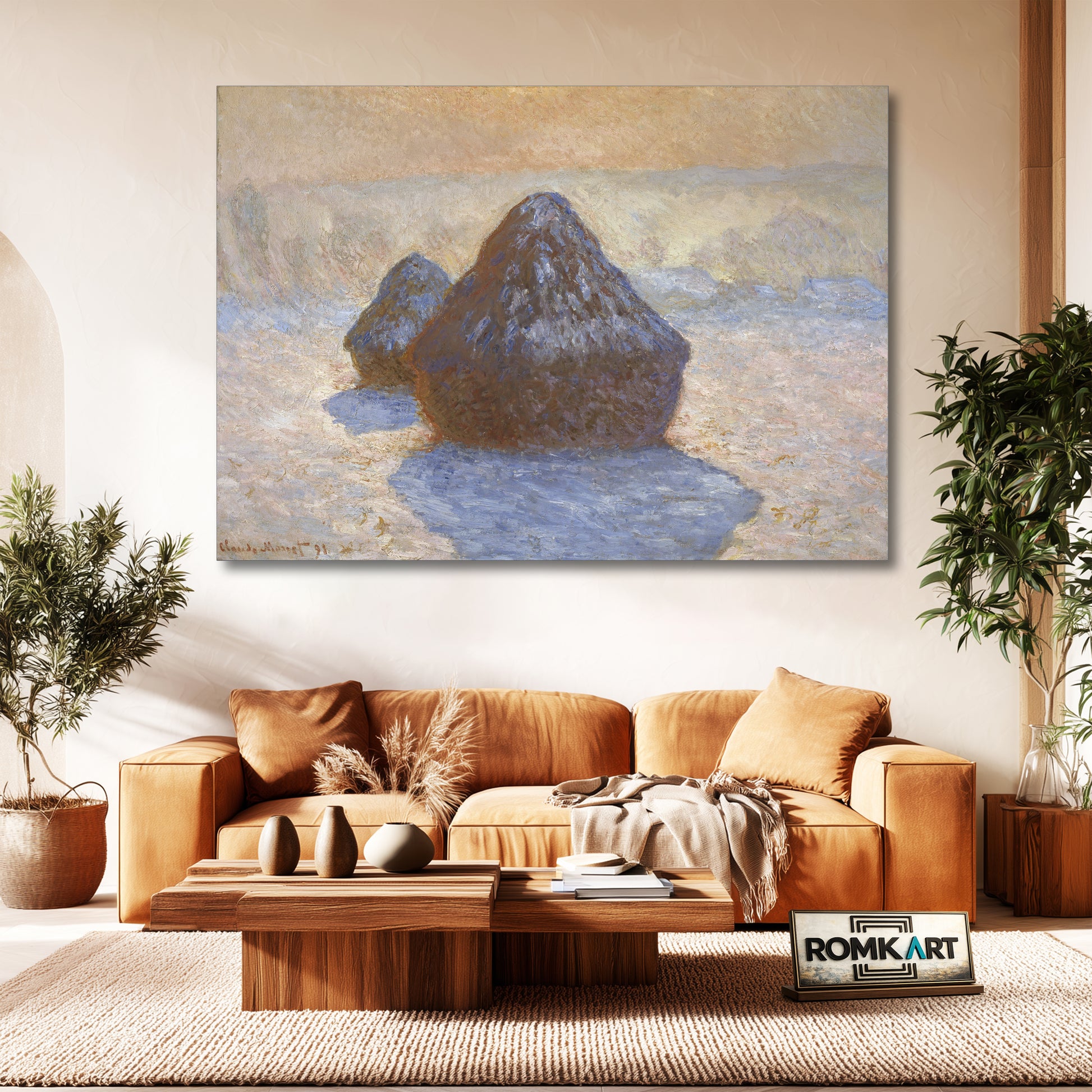 Claude Monet Haystacks Snow Effect 1891 – Reproduction
