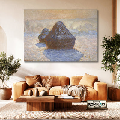 Claude Monet Haystacks Snow Effect 1891 – Reproduction
