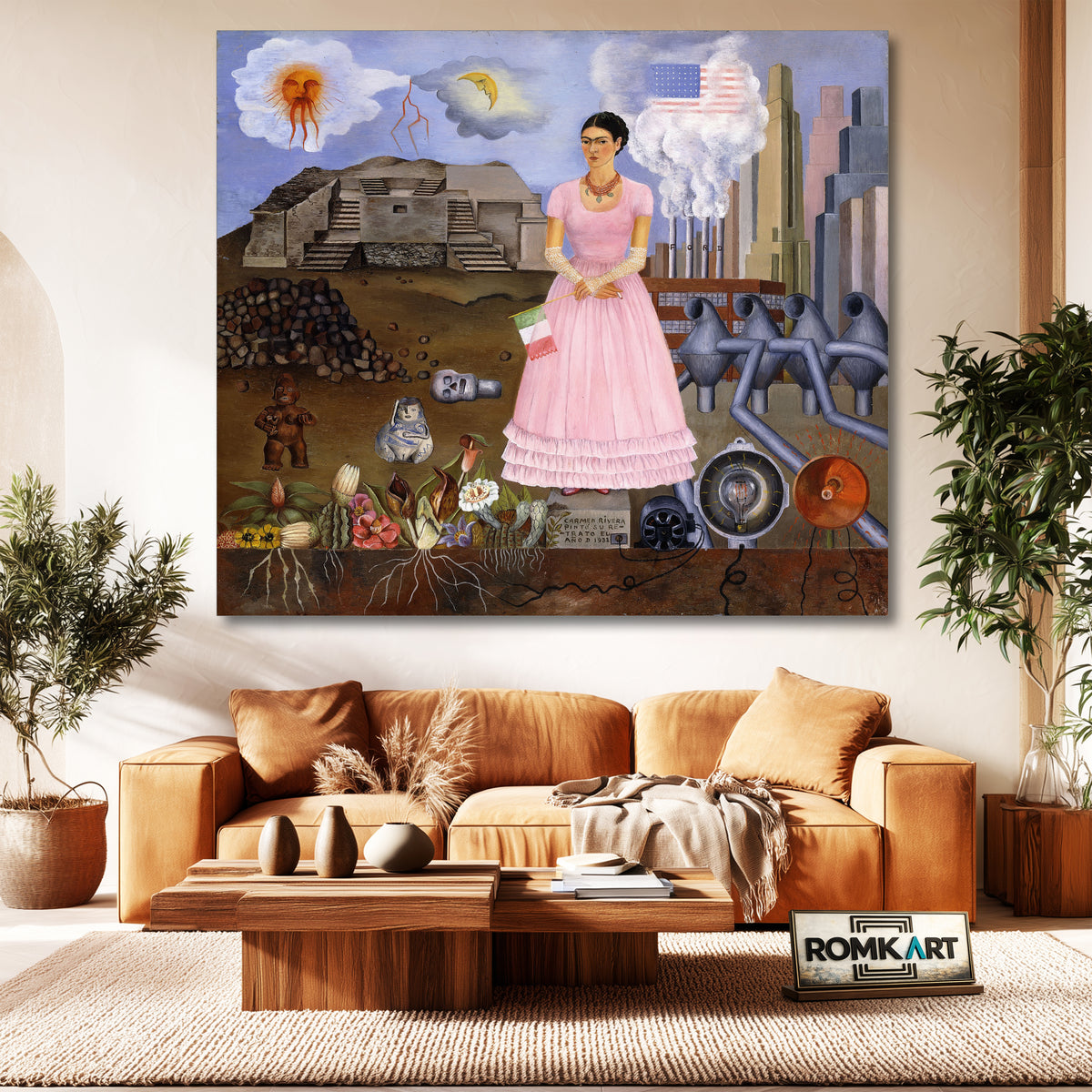 Frida Kahlo Self-portrait On The Borderline Between Mexico And The United 1932 – Reproduction