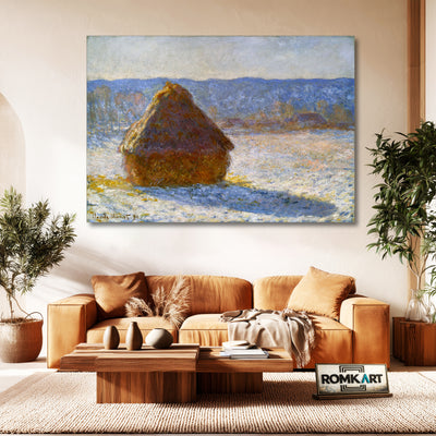 Claude Monet Grainstack Snow Effect 1891 – Reproduction