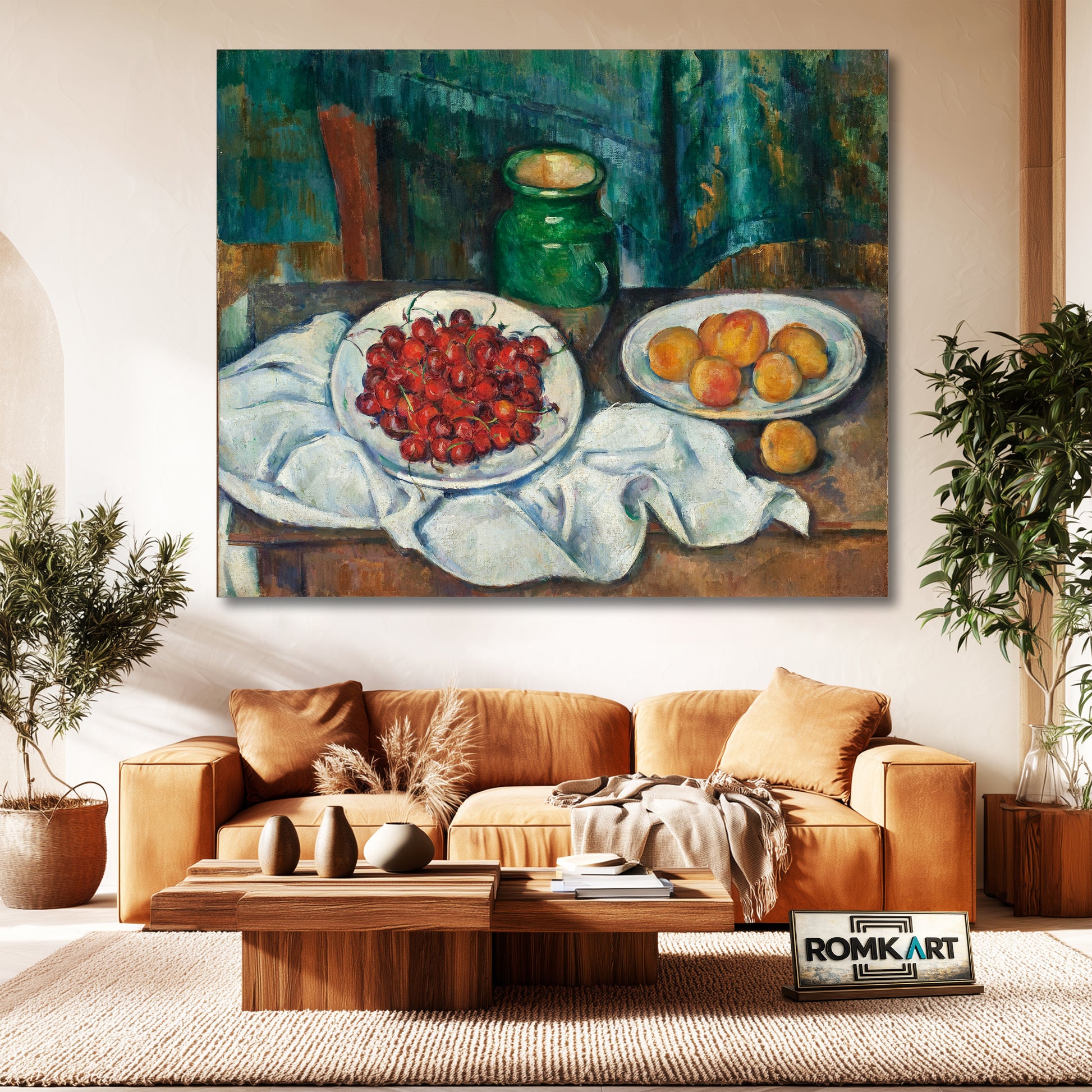 Paul Cezanne Still Life With Cherries And Peaches 1885 – Reproduction