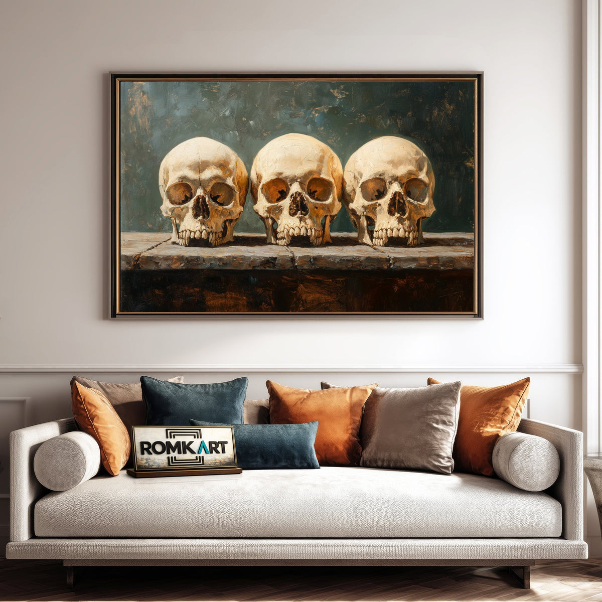 Skulls Abstract Oil Painting