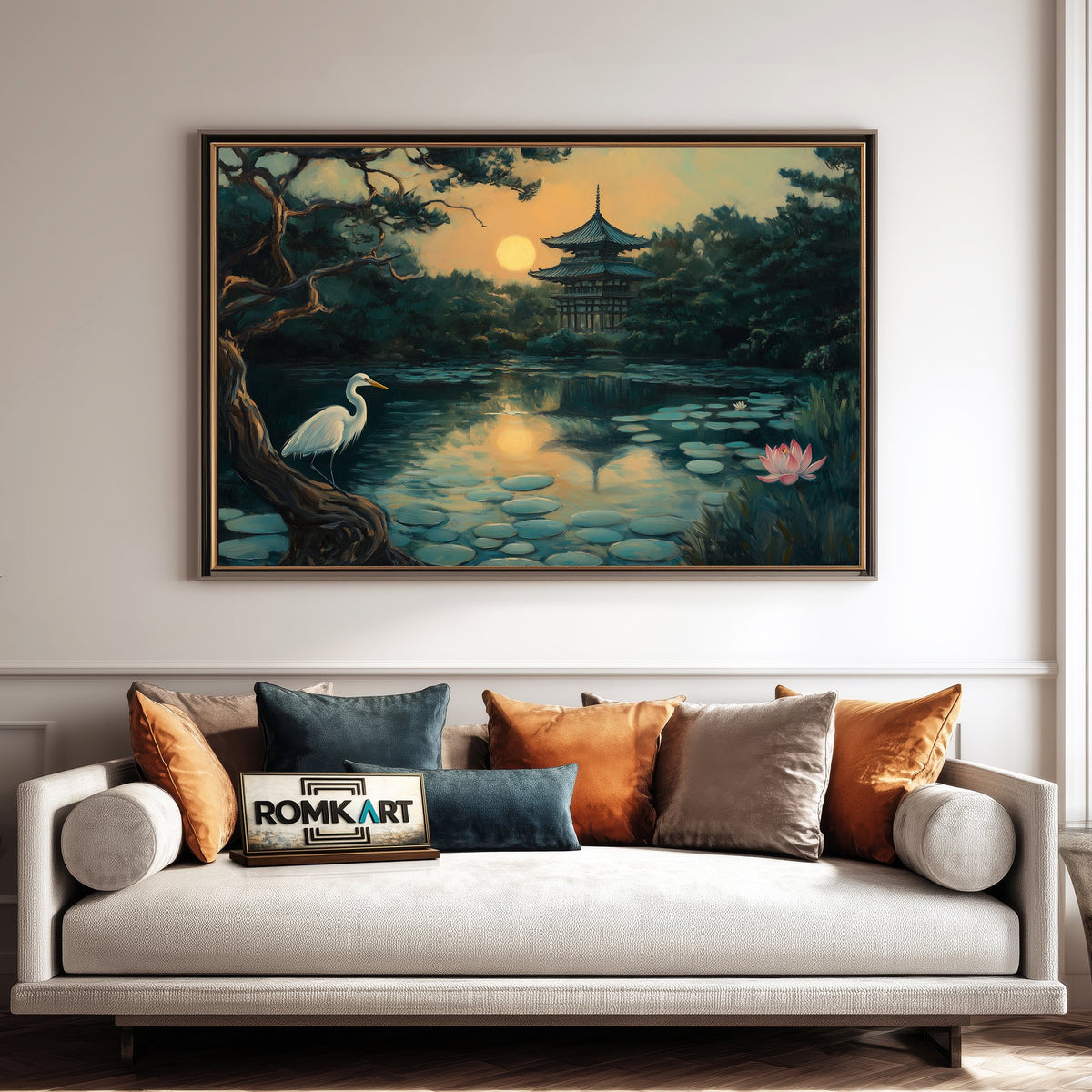 Japanese Garden Asian Art Oil Painting
