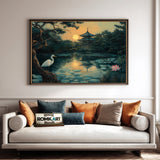 Japanese Garden Asian Art Oil Painting