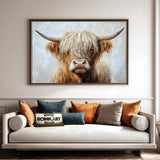 Highland Cow Farm Animal Oil Painting