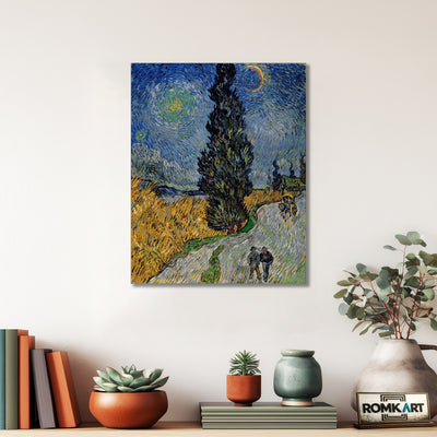 Vincent Van Gogh Country Road In Provence By Night 1890 – Reproduction