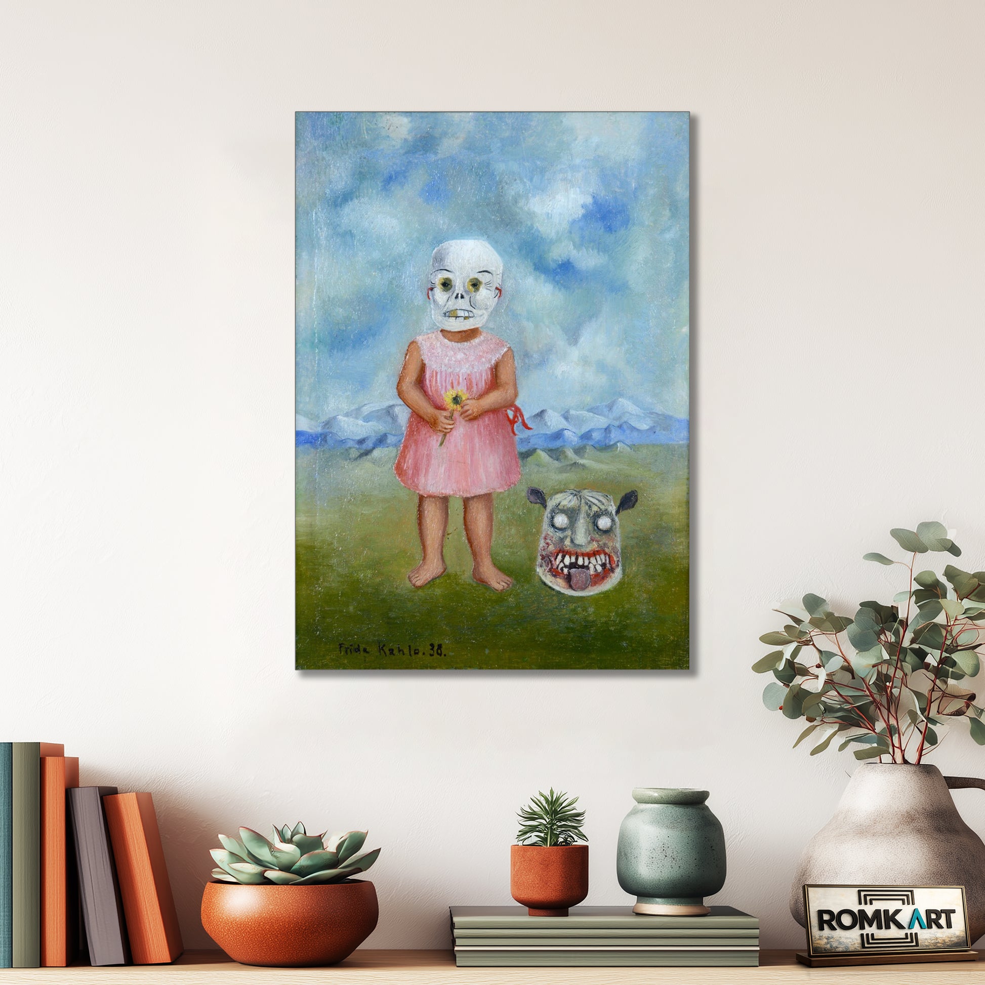 Frida Kahlo Girl With Death Mask 1938 – Reproduction