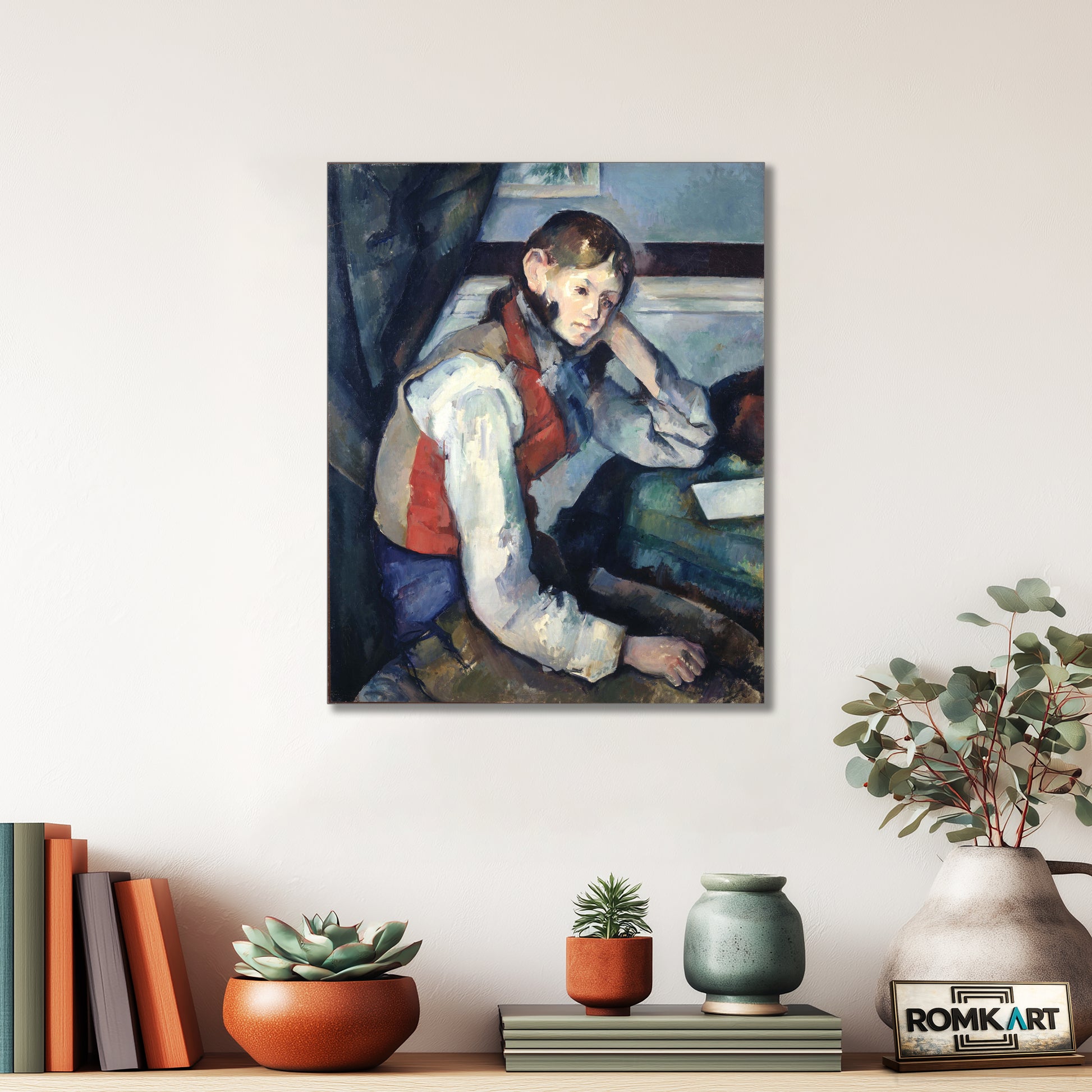 Paul Cezanne The Boy In The Red Vest 1888-1890 – Reproduction