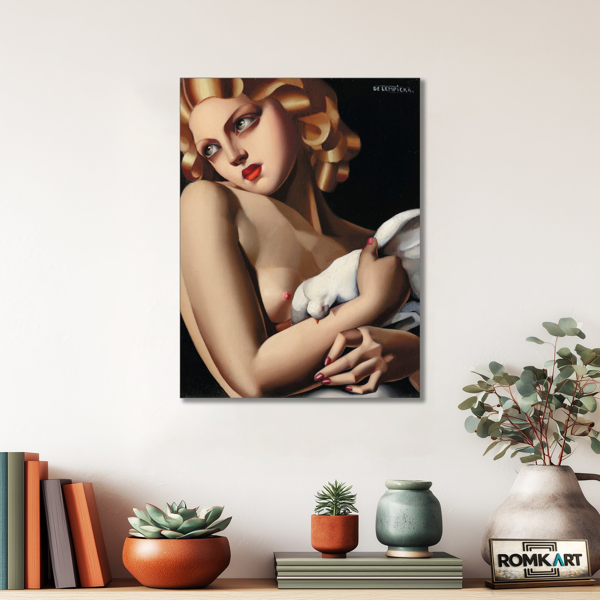 Tamara De Lempicka Woman With Dove – Reproduction