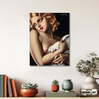 Tamara De Lempicka Woman With Dove – Reproduction
