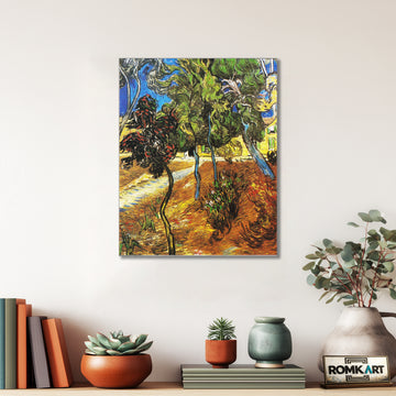 Vincent Van Gogh Trees In The Garden Of Saint Paul Hospital – Reproduction