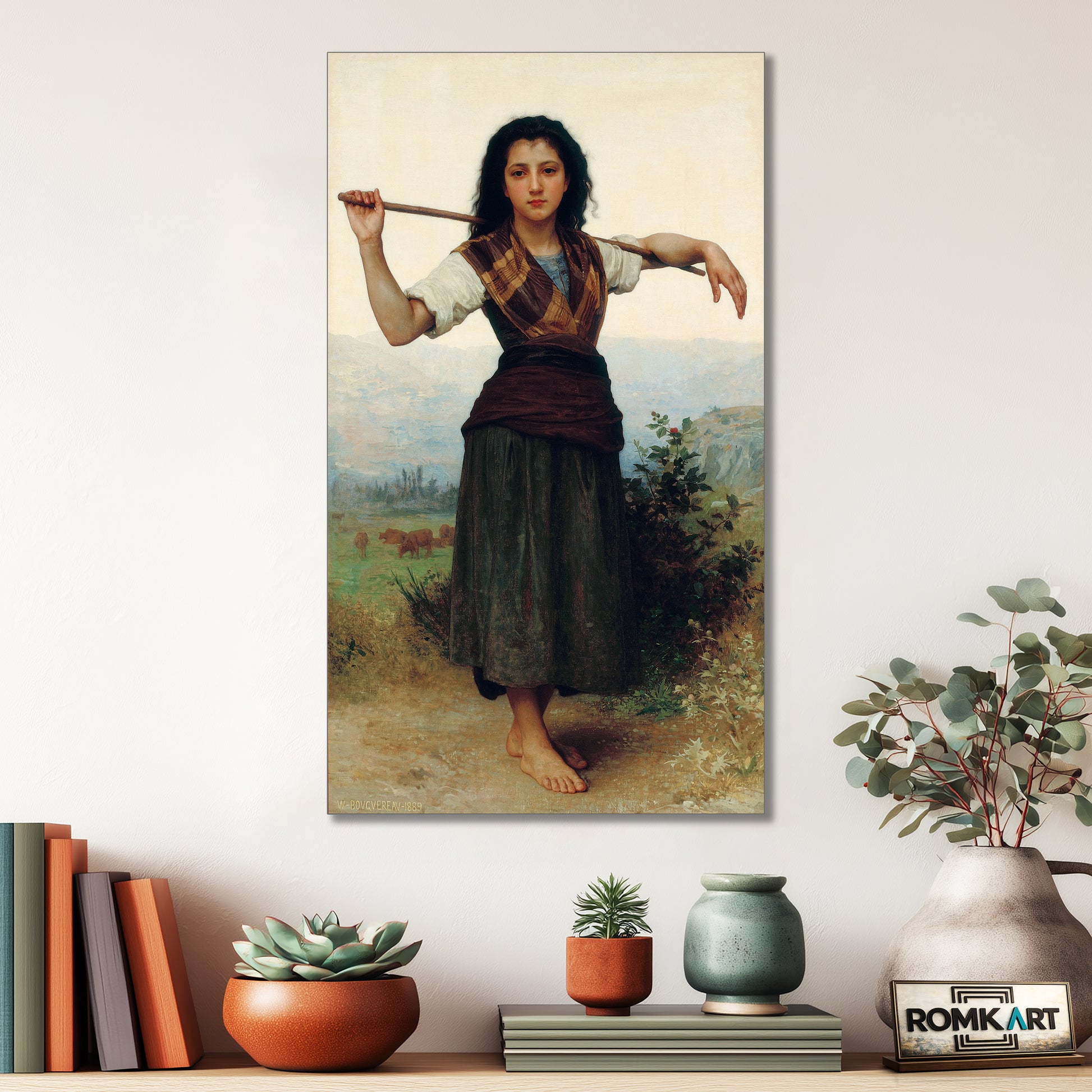 William Adolphe Bouguereau The Shepherdess 1889 – Reproduction