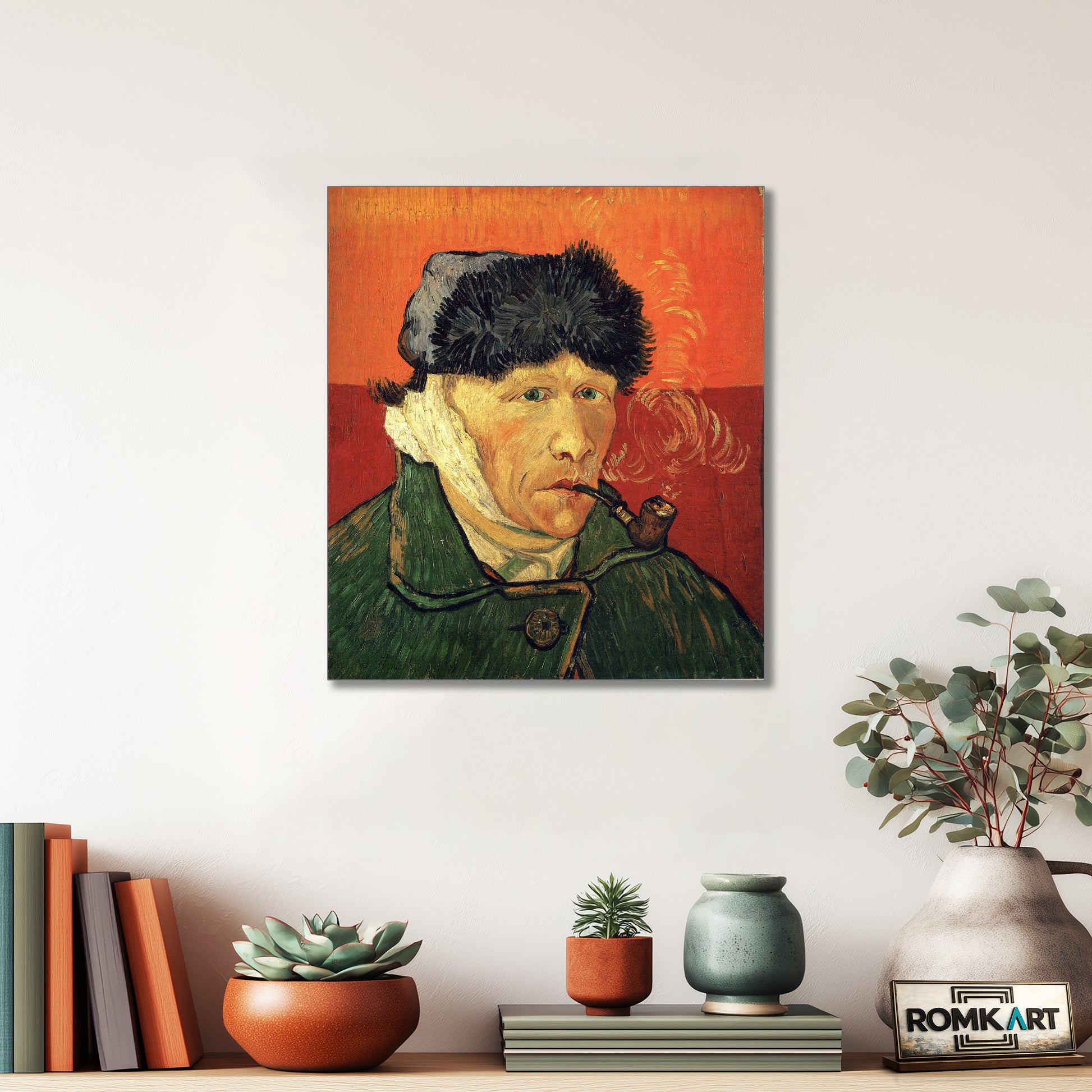 Vincent Van Gogh Self-portrait With Bandaged Ear And Pipe 1889 – Reproduction