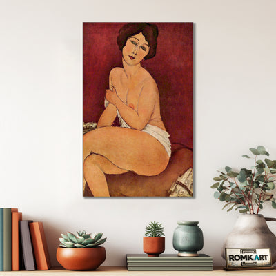 Amedeo Modigliani Nude Sitting On A Divan 1917 – Reproduction