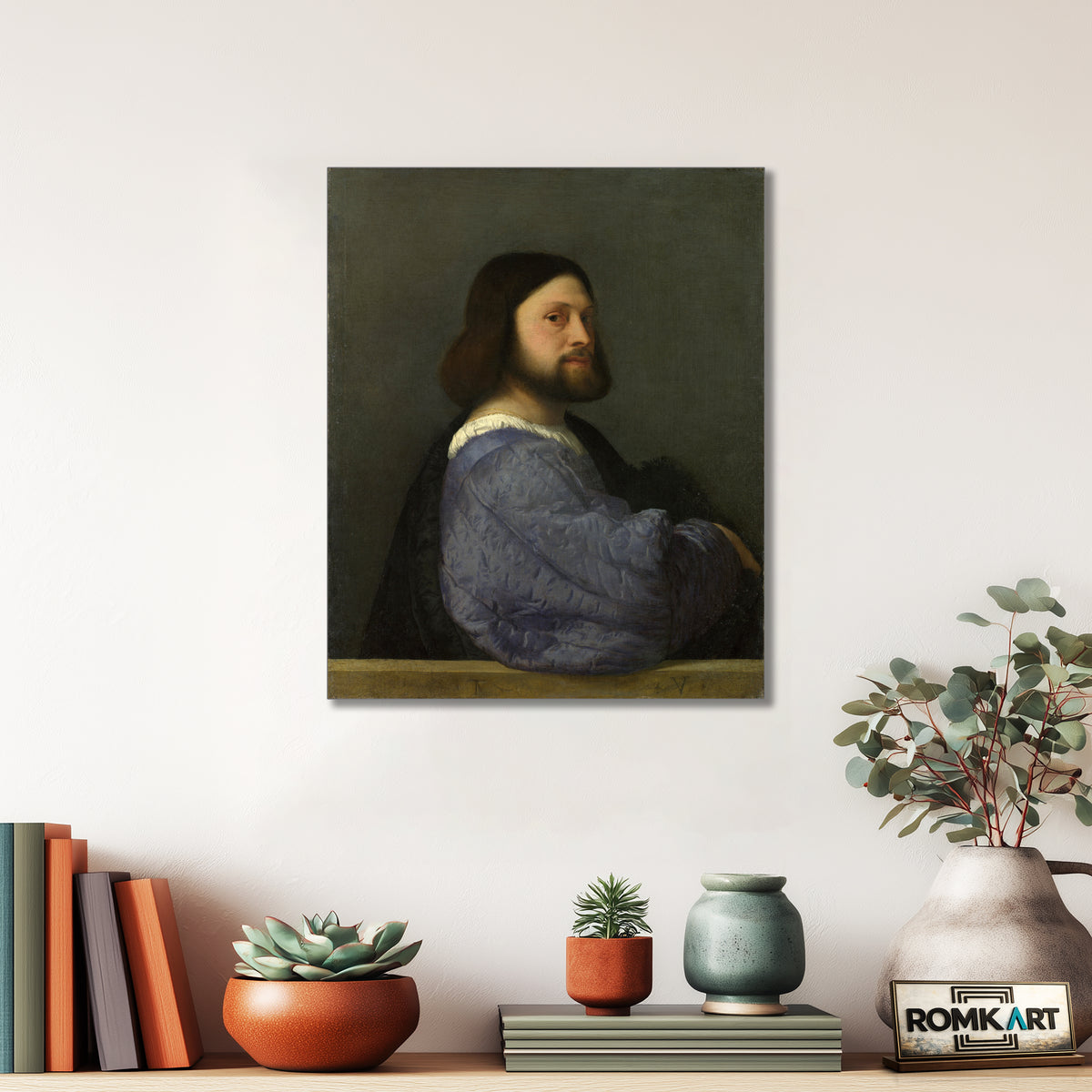 Titian A Man With A Quilted Sleeve Ariosto 1510 – Reproduction