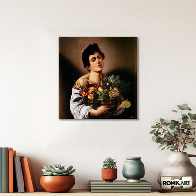 Caravaggio Boy With A Basket Of Fruit 1595 – Reproduction