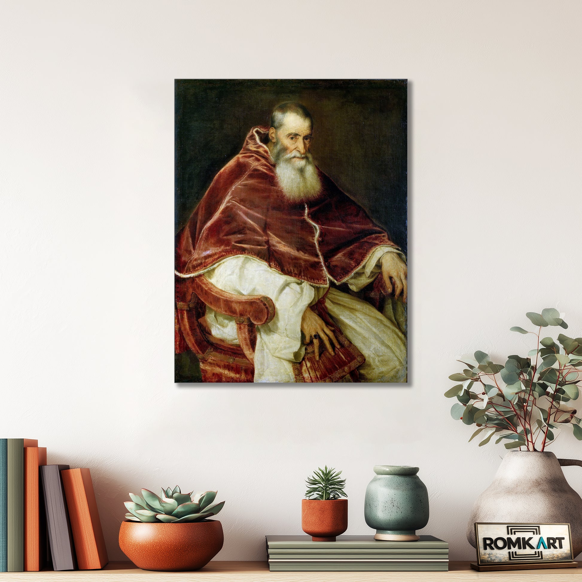 Titian Portrait Of Pope Paul III 1543 – Reproduction