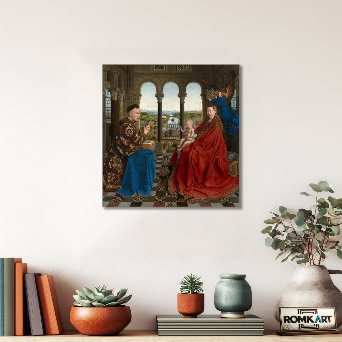 Jan Van Eyck Madonna Of Chancellor Rolin 1435 – Reproduction