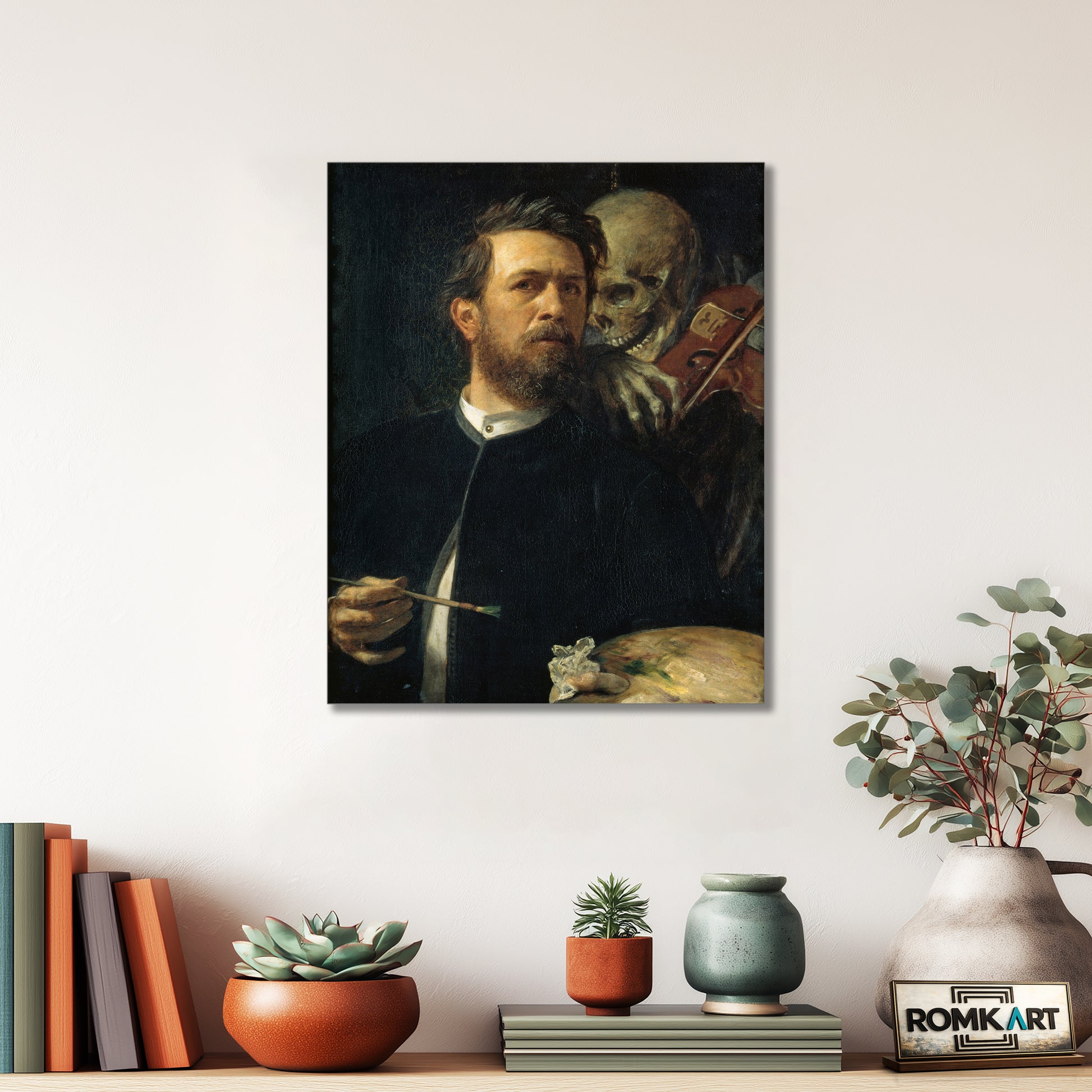 Arnold Bocklin Self-portrait With Death Playing The Fiddle 1872 – Reproduction