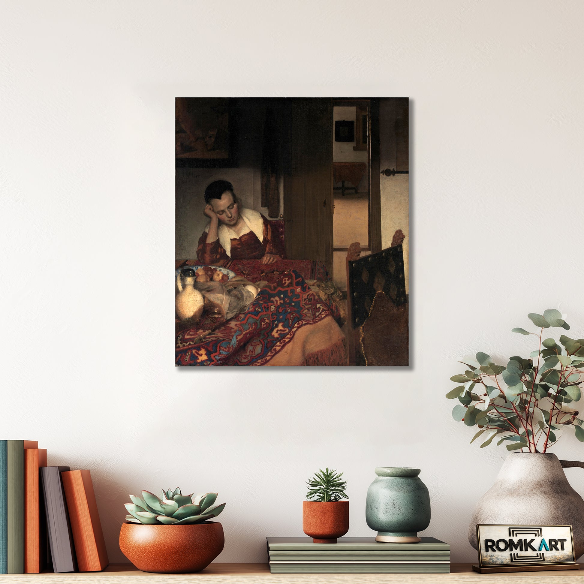 Johannes Vermeer A Girl Asleep 1657 – Reproduction