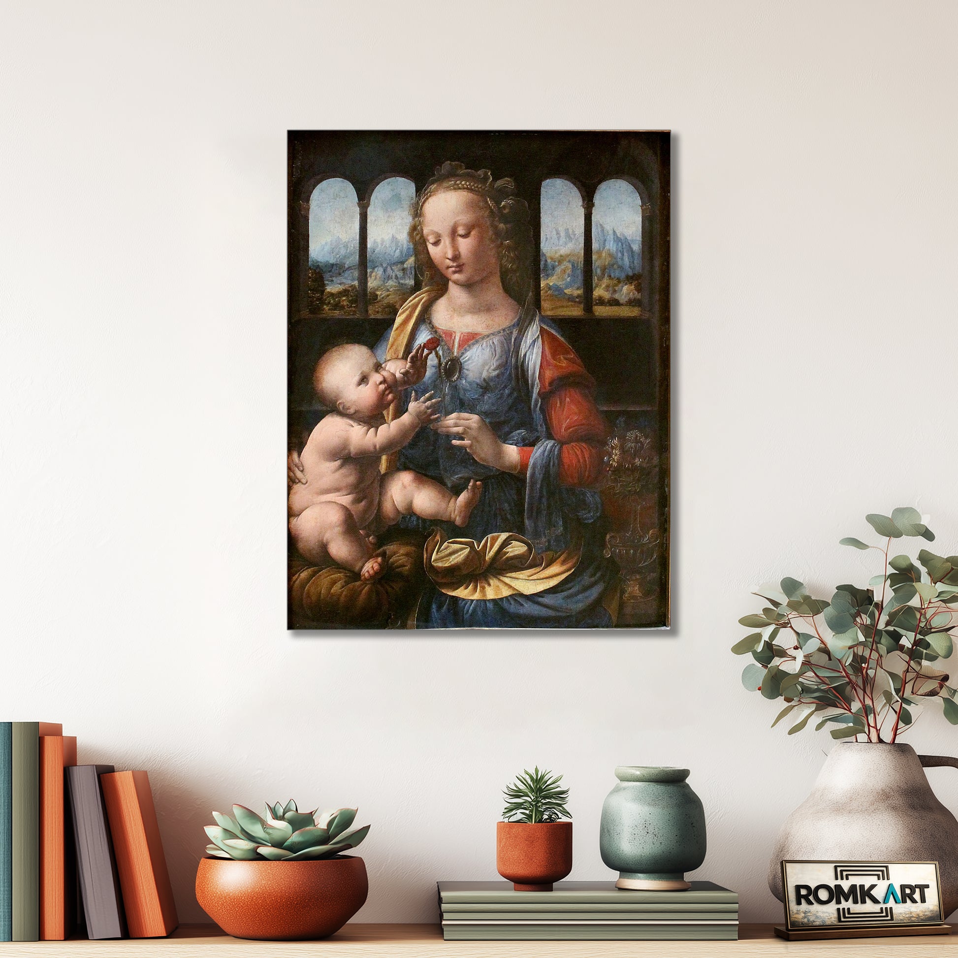 Leonardo Da Vinci Madonna Of The Carnation Alte Pinakothek – Reproduction