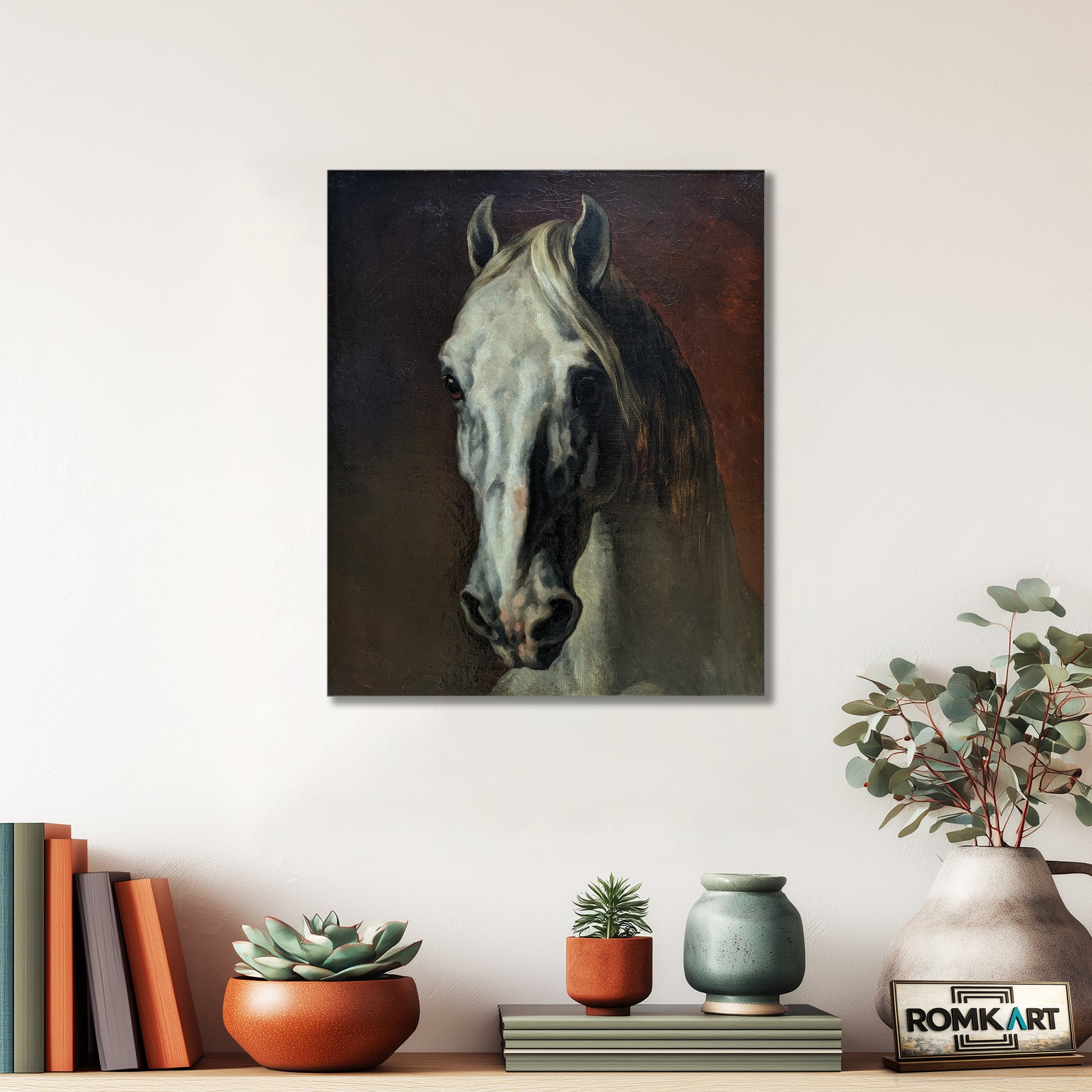 Theodore Gericault Head Of A White Horse 1815 – Reproduction
