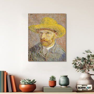 Vincent Van Gogh Self Portrait With A Straw Hat 1887 – Reproduction