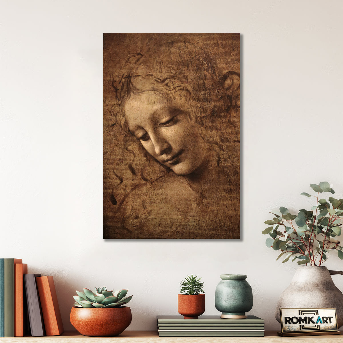 Leonardo Da Vinci La Scapigliata Head Of A Young Woman With Tousled Hair – Reproduction