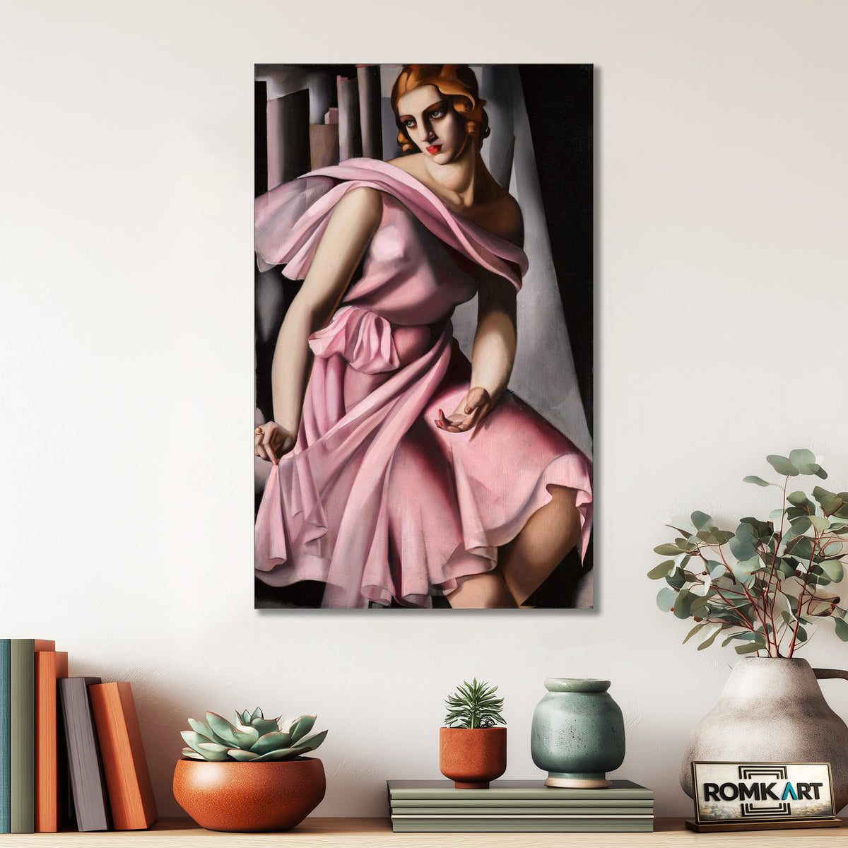 Tamara De Lempicka Portrait De Romana De La Salle Pink Lady – Reproduction