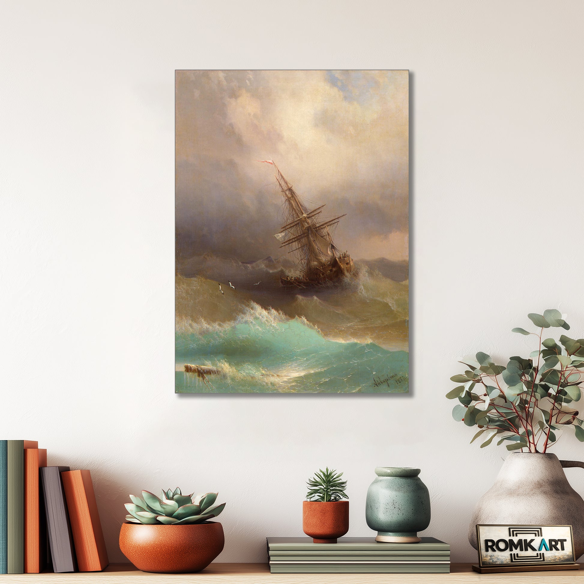 Ivan Aivazovsky Ship In The Stormy Sea 1887 – Reproduction