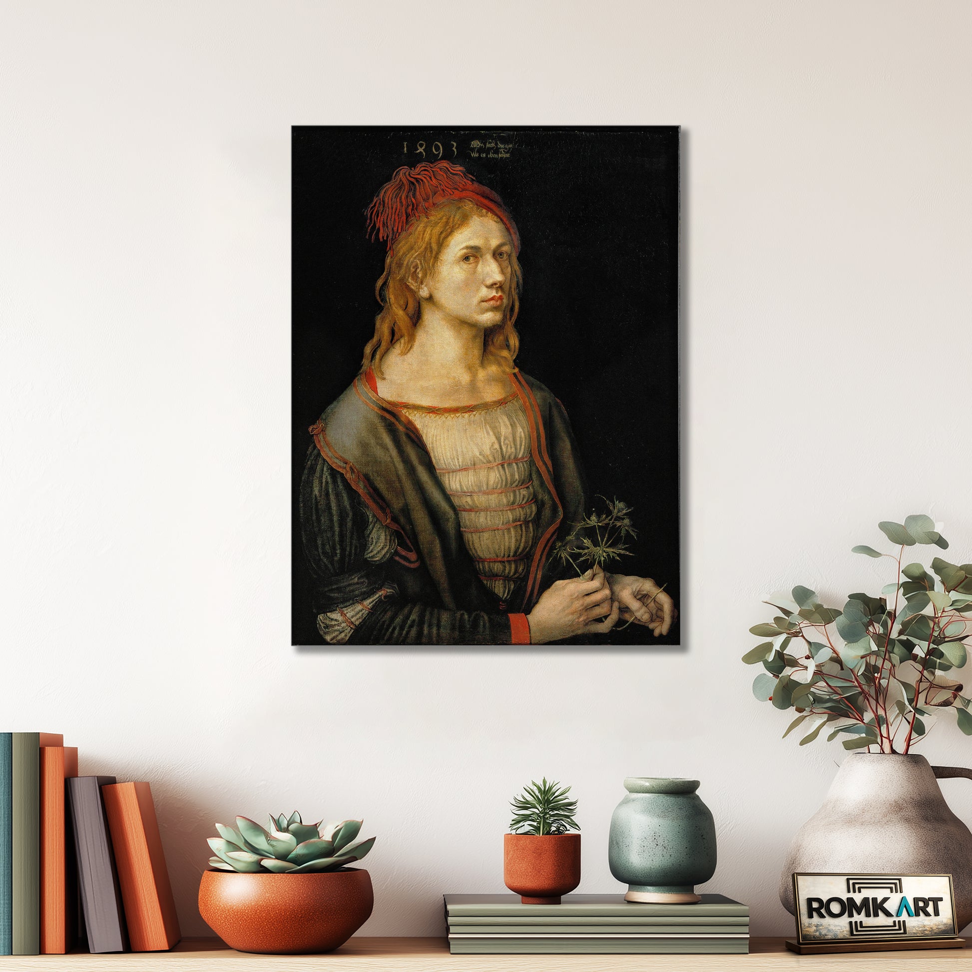 Albrecht Durer Portrait Of The Artist Holding A Thistle 1493 – Reproduction