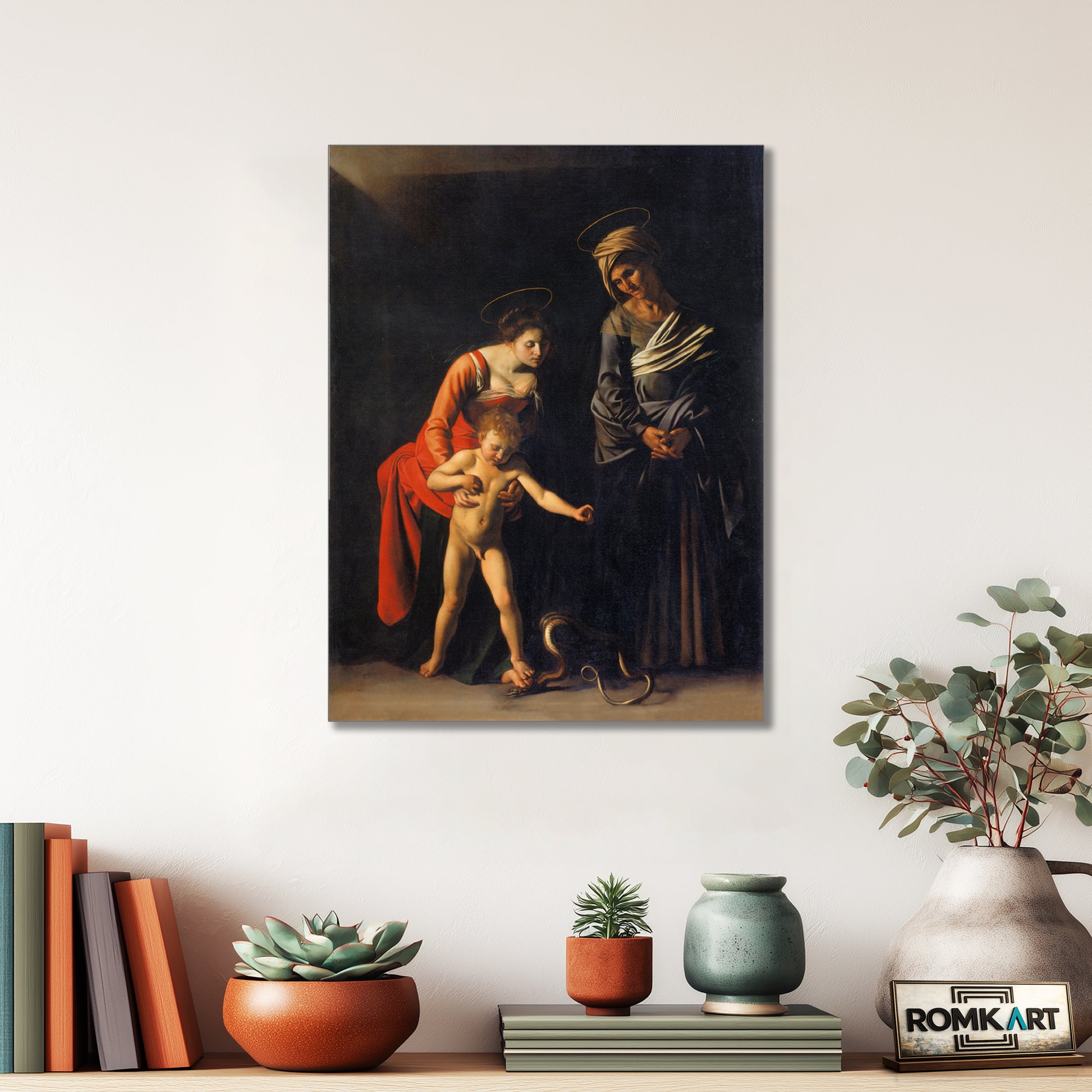 Caravaggio Madonna And Child With St Anne 1605-1606 – Reproduction