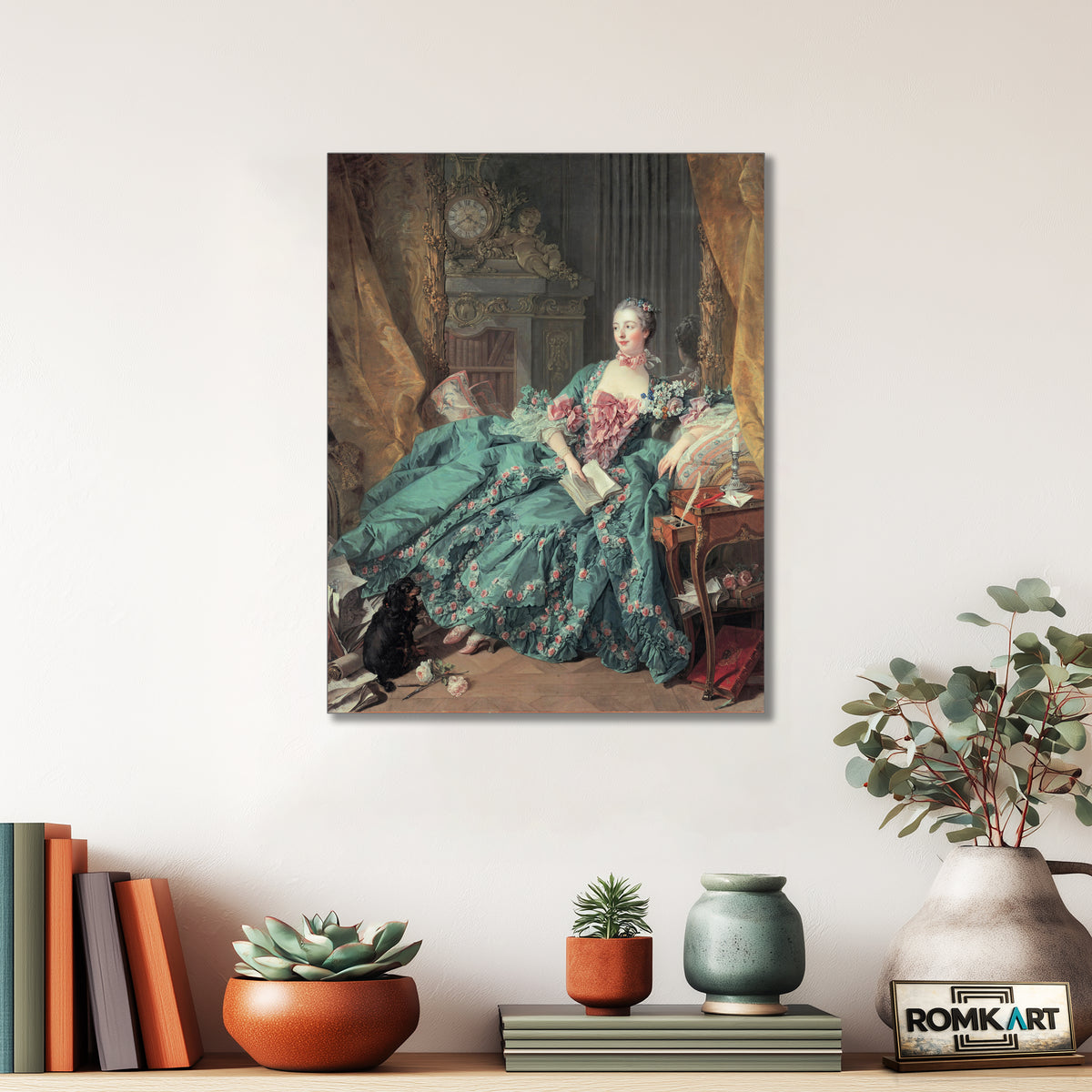 Francois Boucher Portrait Of The Marquise De Pompadour 1756 – Reproduction