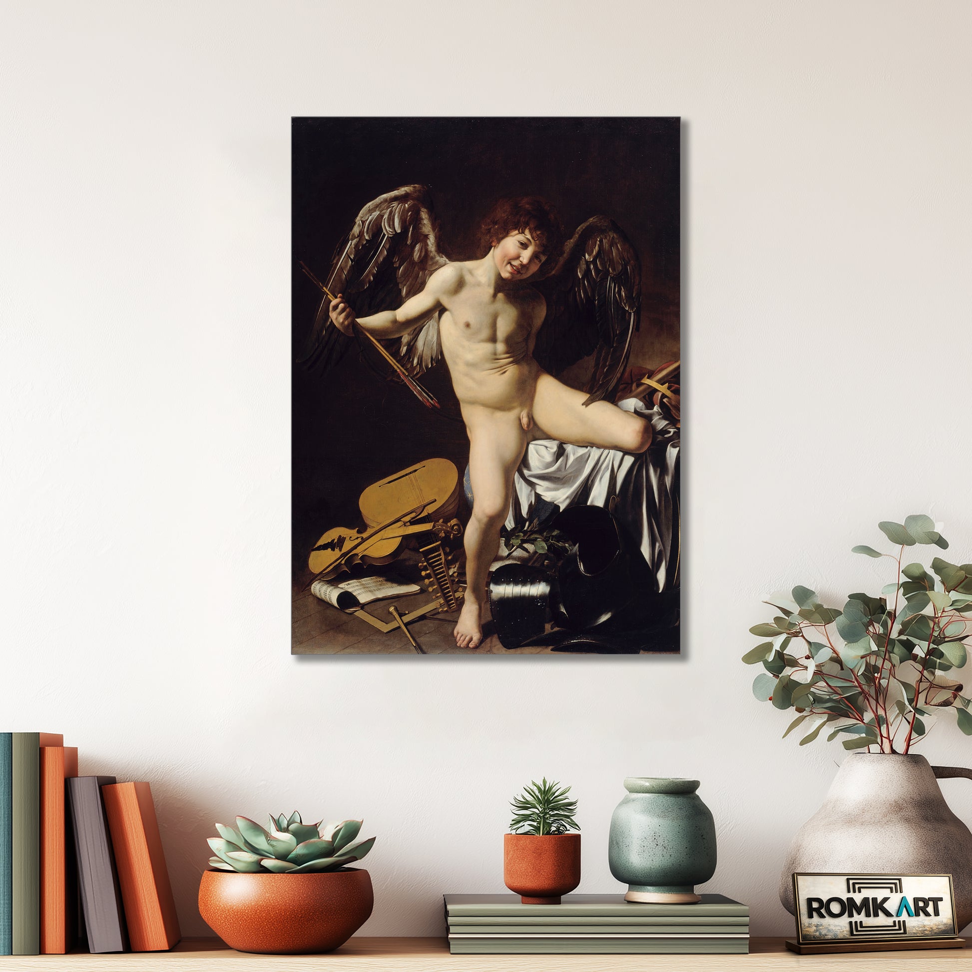 Caravaggio Cupid As Victor Amor Vincit Omnia 1601 – Reproduction