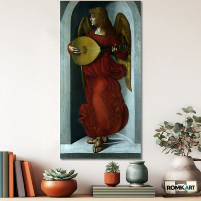 Giovanni Ambrogio De Predis An Angel In Red With A Lute – Reproduction