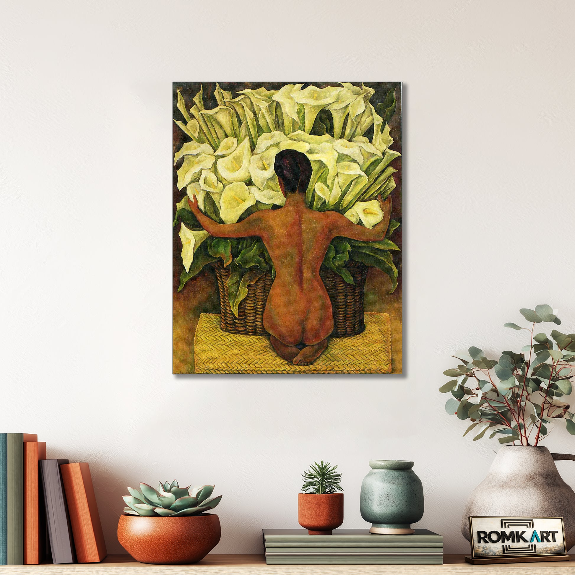 Diego Rivera Nude With Calla Lilies 1944 – Reproduction