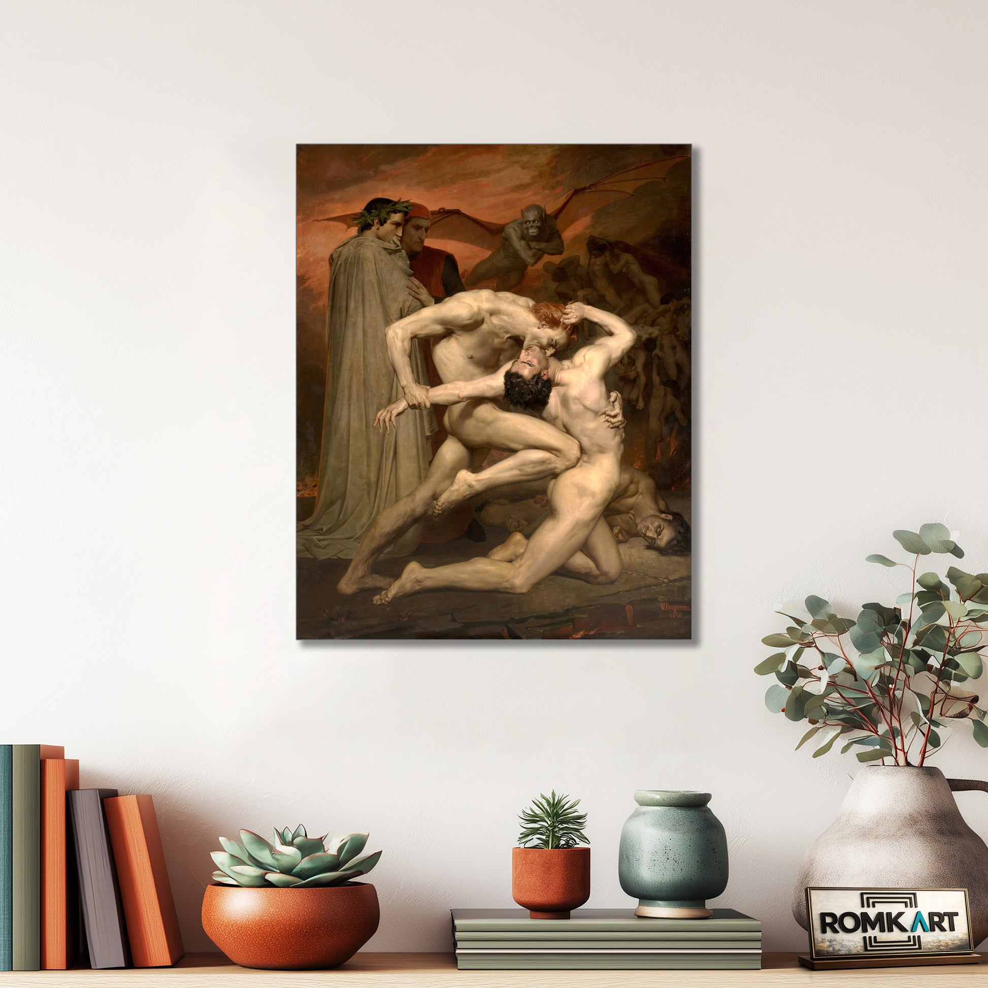 William Adolphe Bouguereau Dante And Virgil 1850 – Reproduction