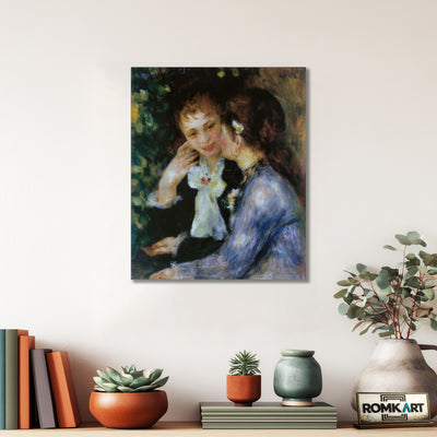 Pierre-auguste Renoir Young Women Talking Confidences – Reproduction