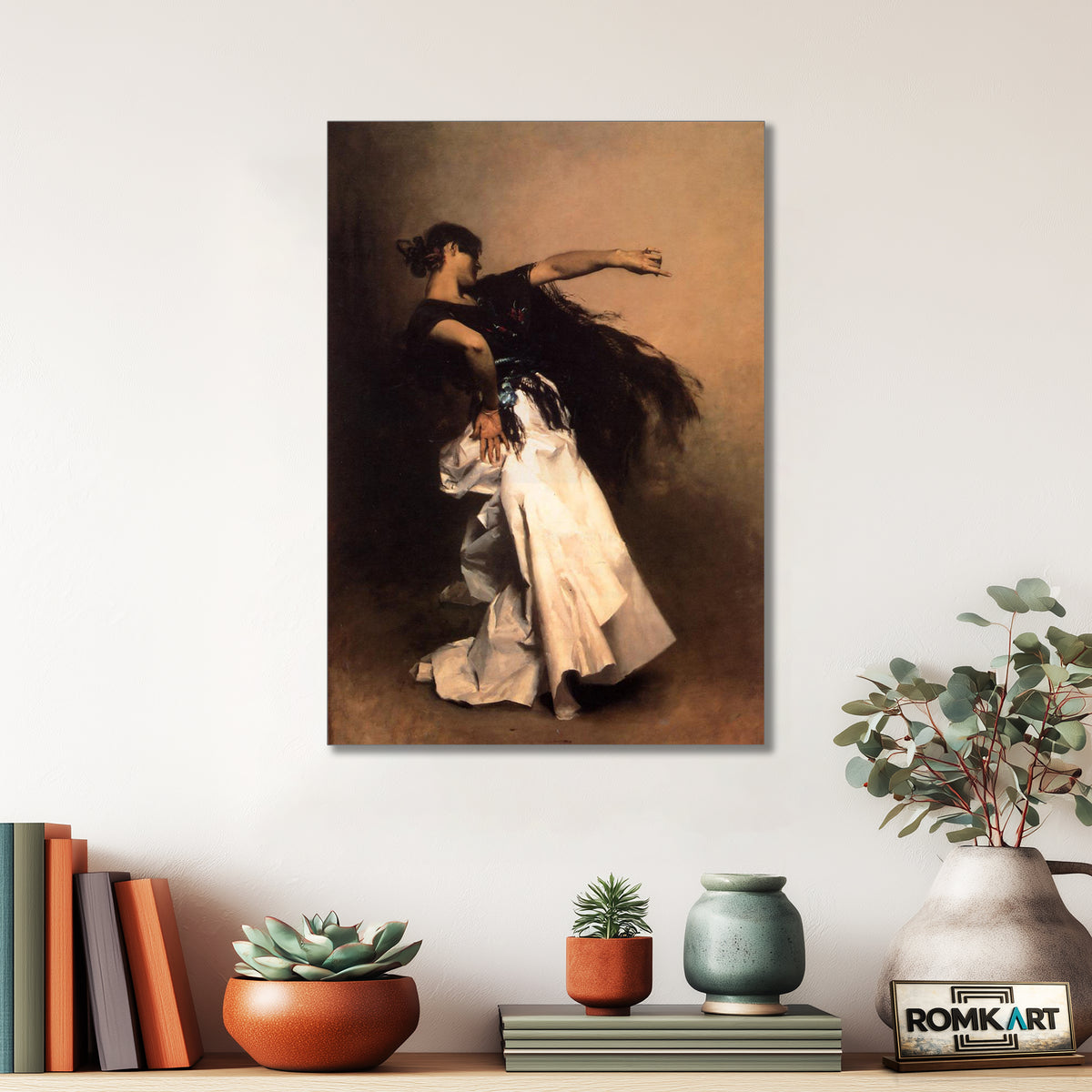 John Singer Sargent Spanish Dancer 1879-1882 A Preparatory Oil Study For El Jaleo – Reproduction