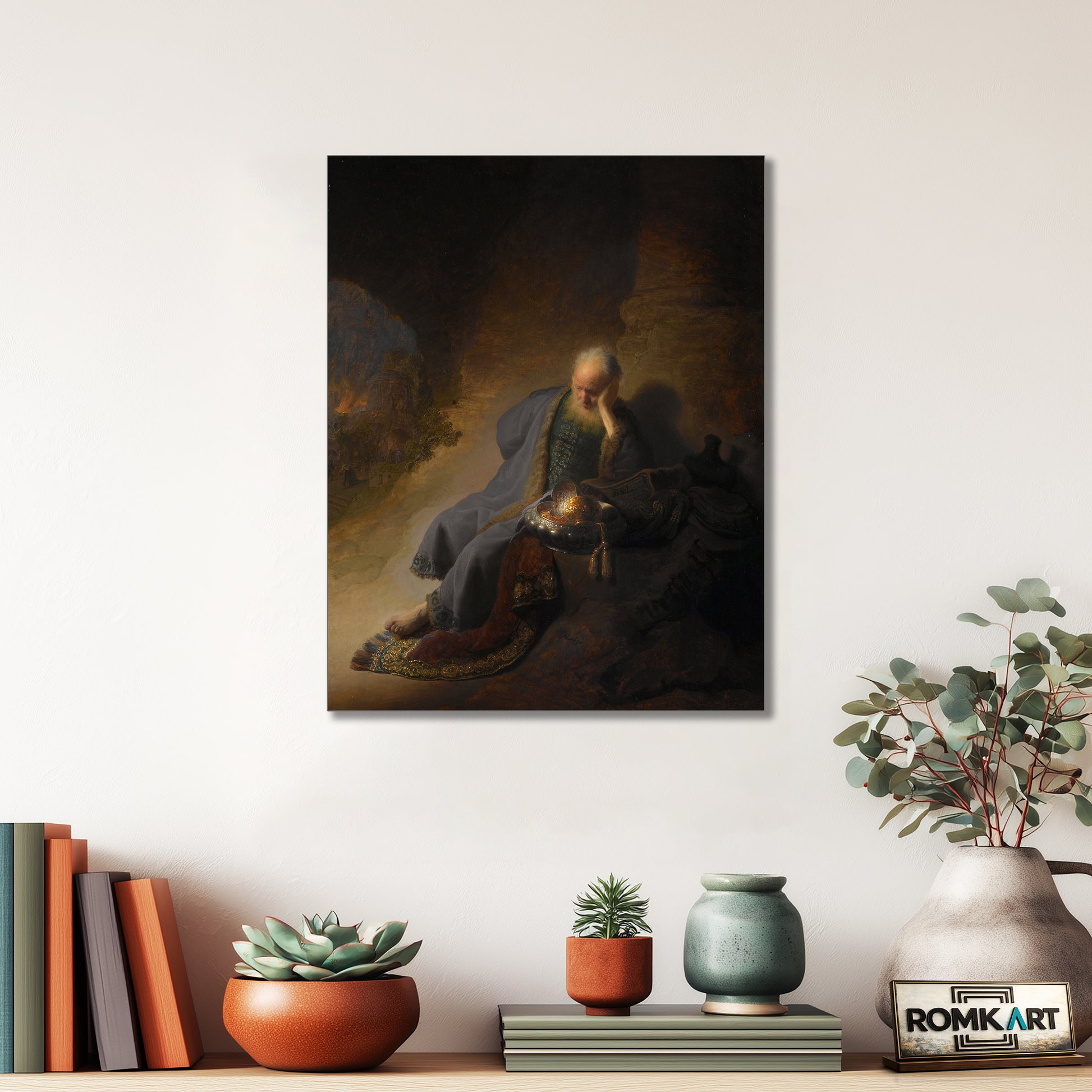 Rembrandt Jeremiah Lamenting The Destruction Of Jerusalem 1630 – Reproduction