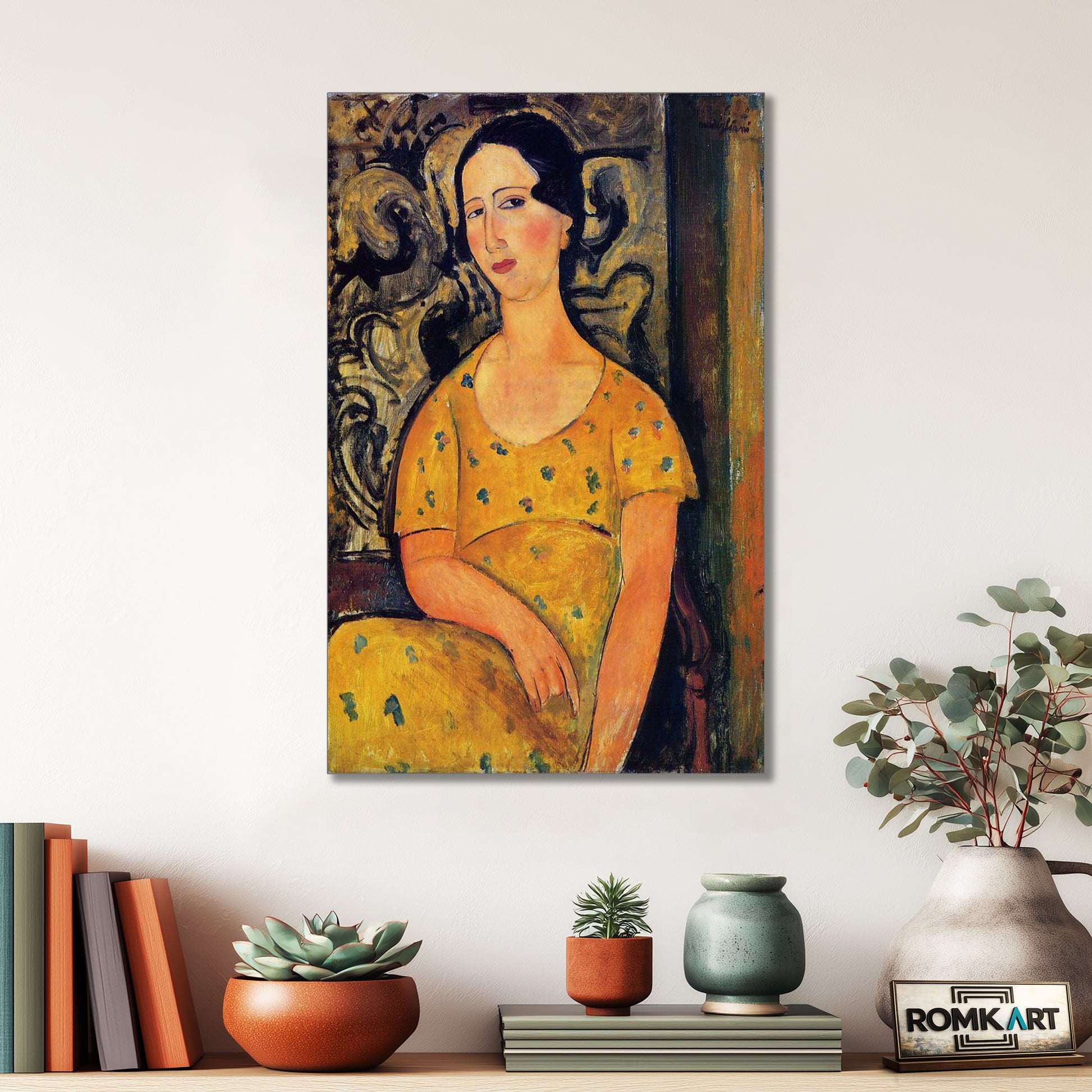Amedeo Modigliani Young Woman in a Yellow Dress (Madame Modot) 1918 – Reproduction