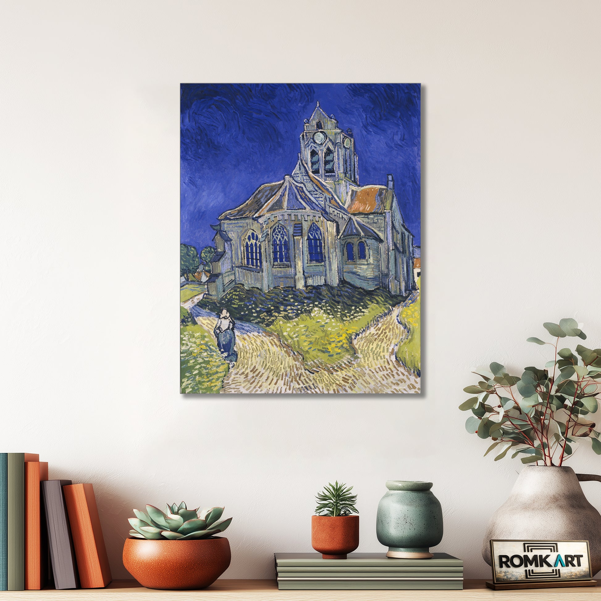 Vincent Van Gogh The Church At Auvers 1890 – Reproduction